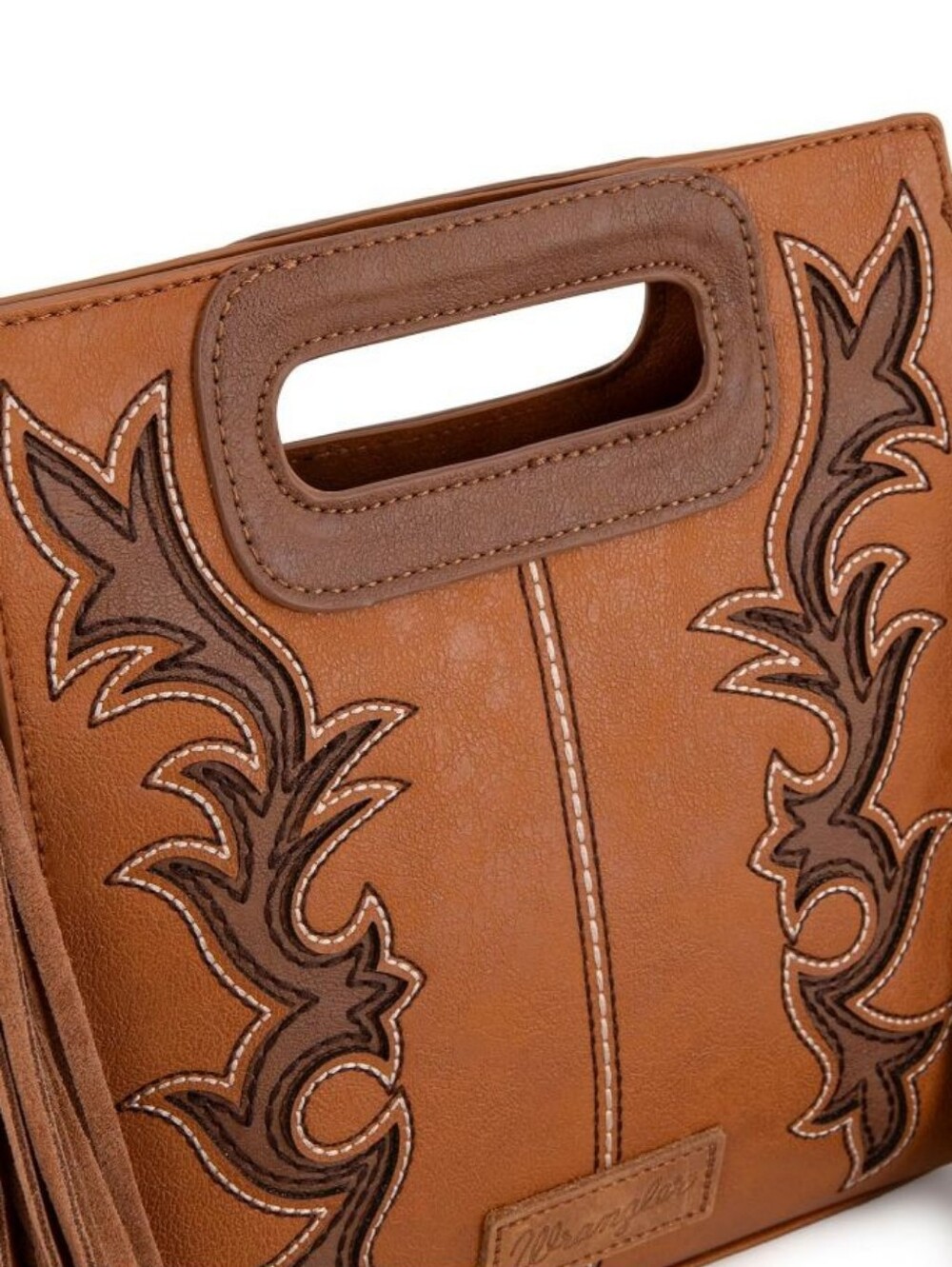 Wrangler Brown Western Fringe Crossbody Handbag - Picture 3 of 4
